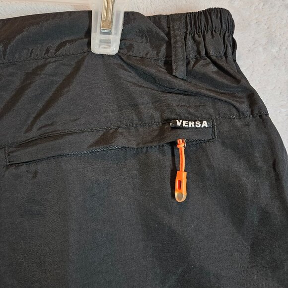 Versa Mens 42x32 Black Outdoor Hiking Zip Off Pants  Zipper Pockets Elastic - Picture 5 of 12